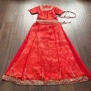 Red Lehenga (no stomach)